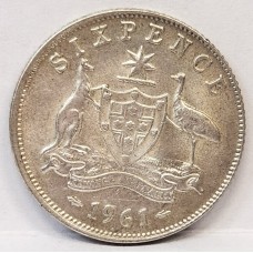 AUSTRALIA 1961 . SIXPENCE AUSTRALIA 1961 . SIXPENCE